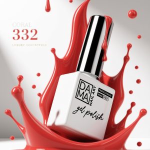 Esmalte semipermanente Coral 332 HEMA & TPO FREE DAMA NAIL ART