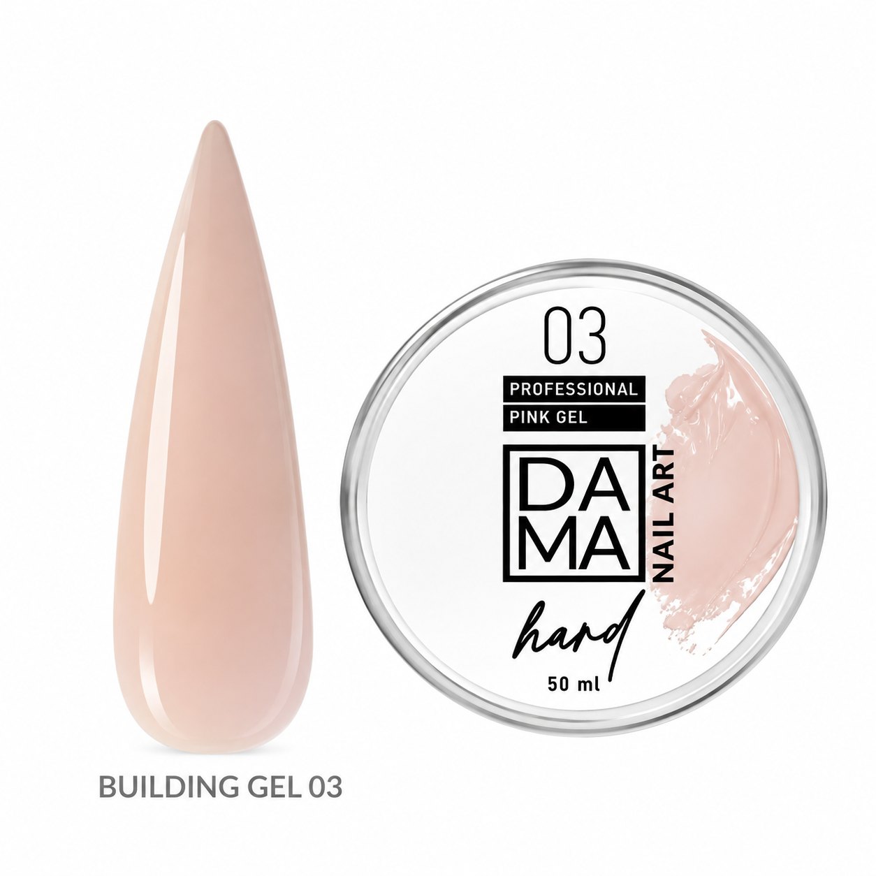 Gel constructor Rosa Transparente N°03 DAMA NAIL ART HEMA & TPO FREE