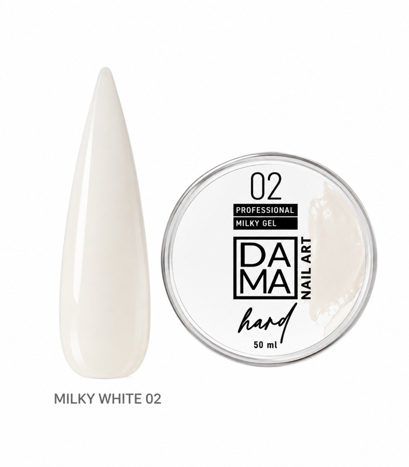Gel constructor Blanco Lechoso N°02 DAMA NAIL ART HEMA & TPO FREE