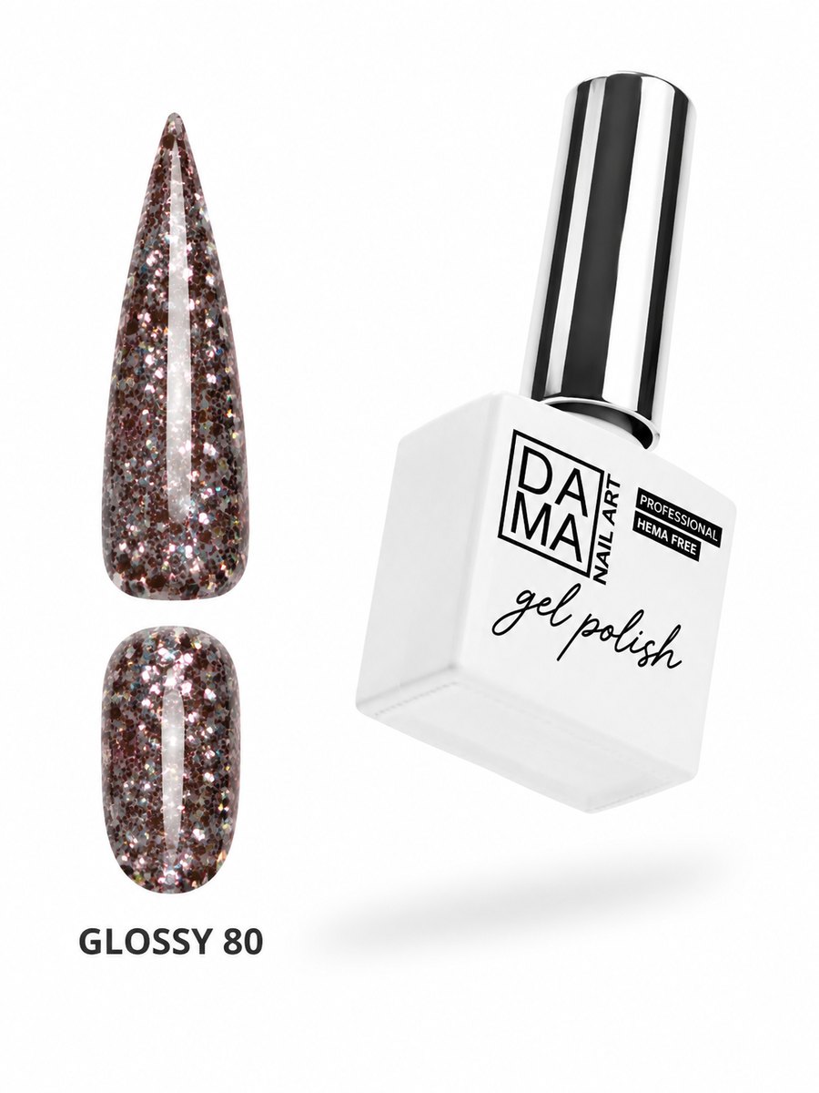Esmalte semipermanente Glossy 80 HEMA & TPO FREE DAMA NAIL ART