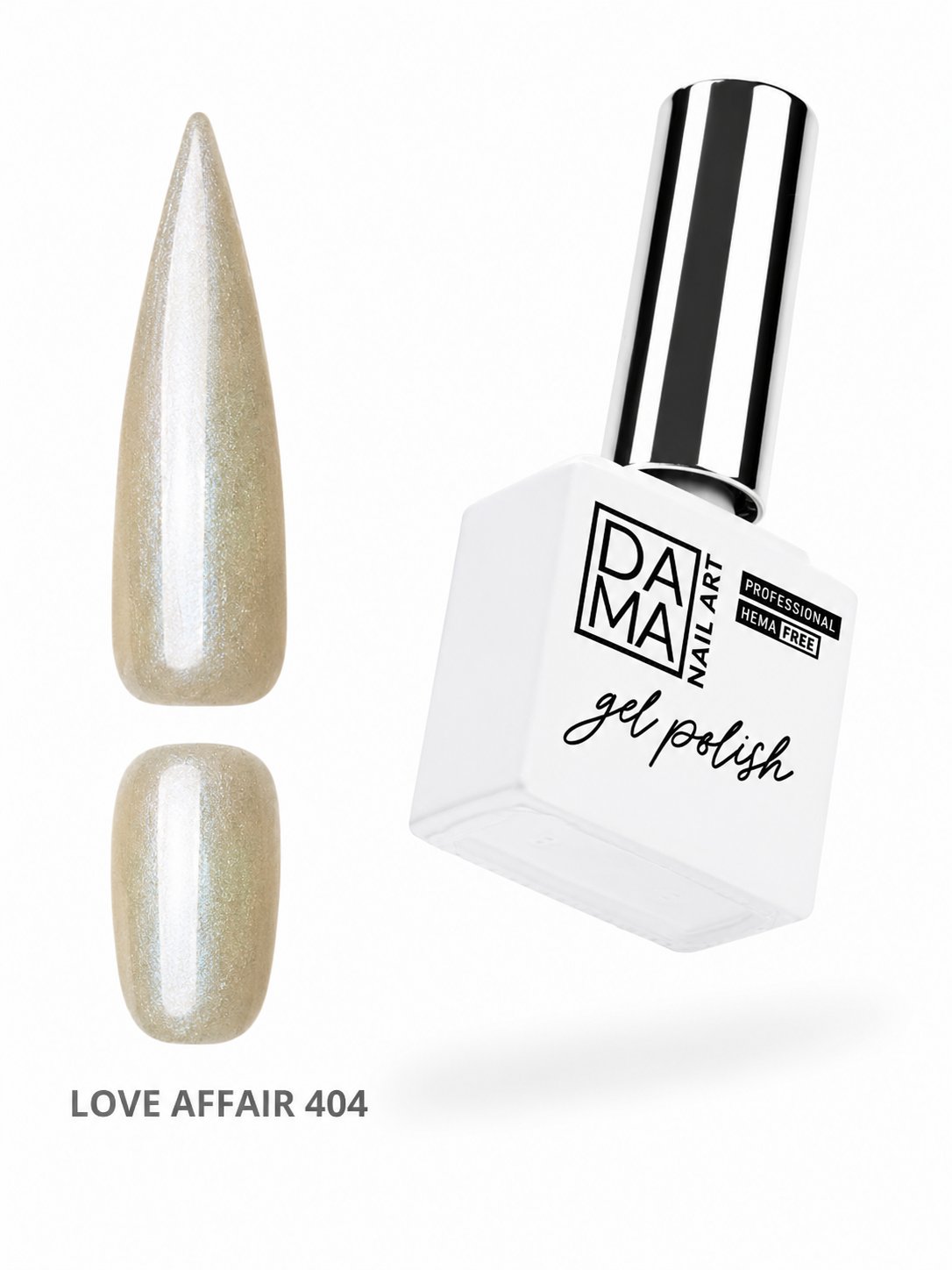Esmalte semipermanente Love Affair 404 HEMA & TPO FREE DAMA NAIL ART