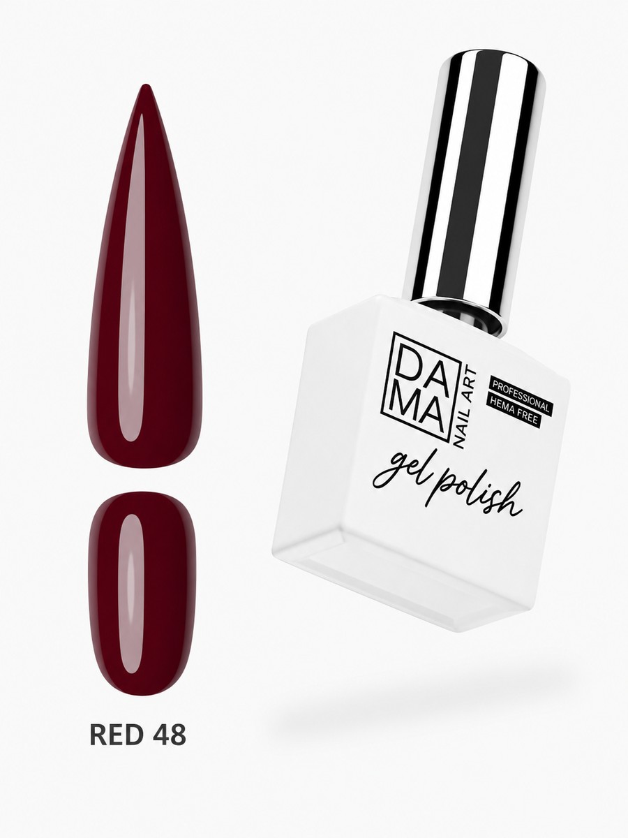 Esmalte semipermanente Red 48 HEMA & TPO FREE DAMA NAIL ART