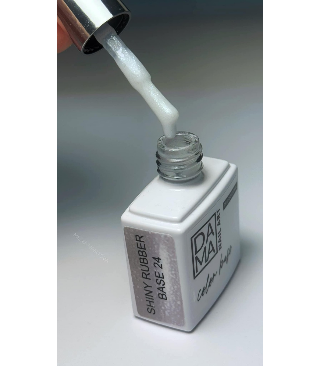 Rubber base shiny color blanco lechoso 23 DAMA NAIL ART HEMA & TPO FREE - Imagen 2