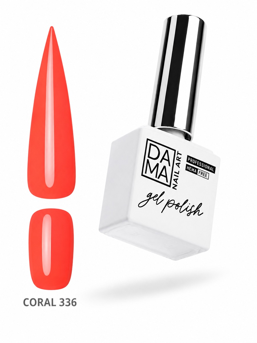 Esmalte semipermanente Coral 336 HEMA & TPO FREE DAMA NAIL ART