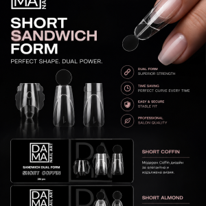 Set Sandwich Dual Form cortas 480 pcs Dama NailArt